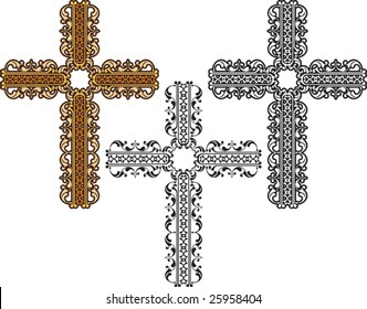 Vector Christian Crosses