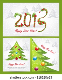 Vector Christmas 2013 . Set of banners. Easy to edit. Perfect for invitations or announcements.
