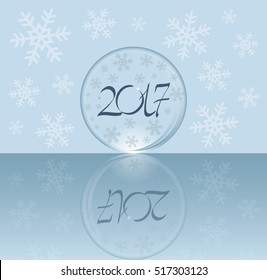 vector christmas 2017 globe 