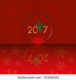 vector christmas 2017 globe
