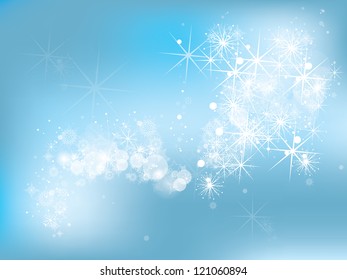 Vector Christmas abstract background with snowflakes