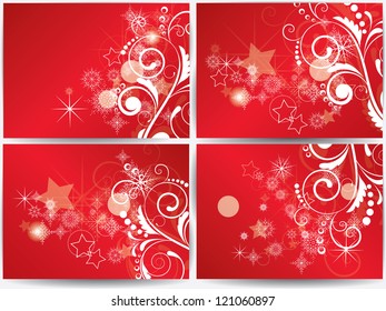Vector Christmas abstract background with snowflakes