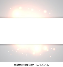 Vector christmas abstract bokeh background. Festive defocused lights with place for text