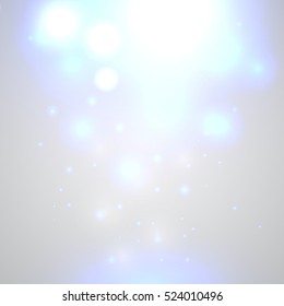Vector christmas abstract bokeh background. Festive defocused lights