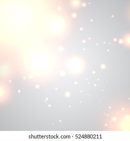 Vector christmas abstract bokeh background. Festive defocused lights