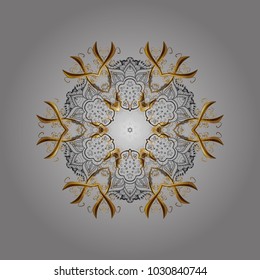 Vector christmas abstract colorful background with falling snowflake. Christmas vector pattern with holidays decorations.