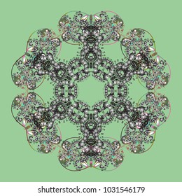 Vector christmas abstract colorful background with cute snowflake. Vector illustration. A neutral, gray and brown colors with snowflakes.