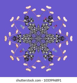 Vector christmas abstract colorful background with falling snowflake. Snowflakes Vector illustration. Decoration winter snow icons.
