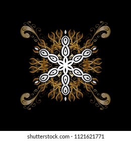 Vector christmas abstract colorful background with falling snowflake. Vector illustration. Snowflake background.