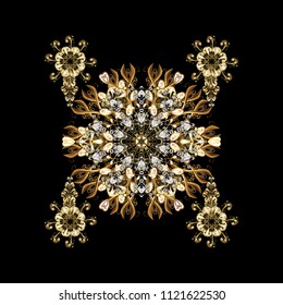 Vector christmas abstract colorful background with falling snowflake. Christmas vector pattern with holidays decorations.