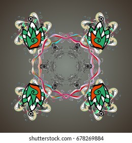 Vector christmas abstract colorful background with falling snowflake. Snowflakes Vector illustration. Decoration winter snow icons.