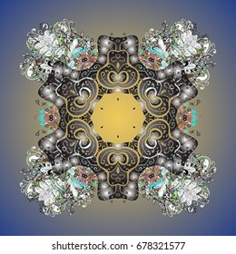 Vector christmas abstract colorful background with falling snowflake. Snowflakes Vector illustration. Decoration winter snow icons.