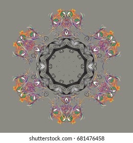 Vector christmas abstract colorful background with falling snowflake. Christmas vector pattern with holidays decorations.