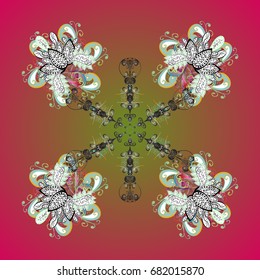 Vector christmas abstract colorful background with cute snowflake. Christmas background with snowflakes. Vector illustration. Winter abstract background.