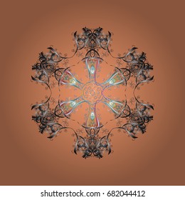 Vector christmas abstract colorful background with falling snowflake. Vector illustration. Snowflake background.