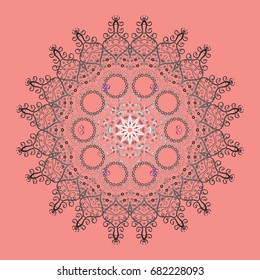 Vector christmas abstract colorful background with cute snowflake. Different snowflake collection vector, winter elements on a colorful background.