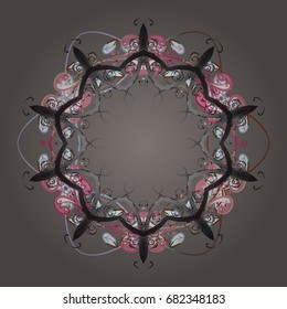 Vector christmas abstract colorful background with falling snowflake. Vector illustration. Snowflake background.