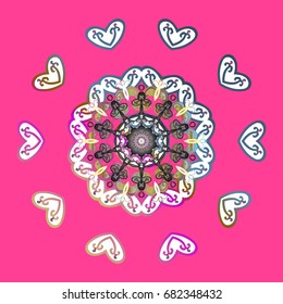 Vector christmas abstract colorful background with falling snowflake. Vector illustration. Snowflake background.