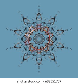 Vector christmas abstract colorful background with cute snowflake. Vector illustration. A colorful background with snowflakes.