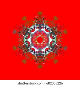 Vector christmas abstract colorful background with falling snowflake. Snowflakes Vector illustration. Decoration winter snow icons.