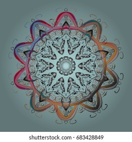Vector christmas abstract colorful background with falling snowflake. Snowflakes Vector illustration. Decoration winter snow icons.