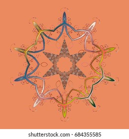 Vector christmas abstract colorful background with falling snowflake. Snowflakes Vector illustration. Decoration winter snow icons.