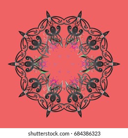 Vector christmas abstract colorful background with falling snowflake. Snowflakes Vector illustration. Decoration winter snow icons.