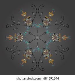 Vector christmas abstract colorful background with cute snowflake. Christmas Snowflakes Background. Pattern of snowflakes. Cute Pattern. Vector illustration.