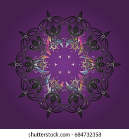 Vector christmas abstract colorful background with cute snowflake. Vector illustration. A colorful background with snowflakes.