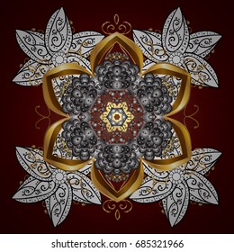 Vector christmas abstract colorful background with cute snowflake. Christmas background with snowflakes. Vector illustration. Winter abstract background.