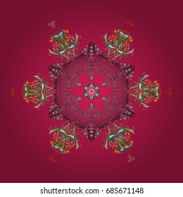 Vector christmas abstract colorful background with falling snowflake. 