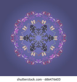 Vector christmas abstract colorful background with falling snowflake. Christmas vector pattern with holidays decorations.