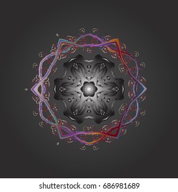 Vector christmas abstract colorful background with falling snowflake. Snowflakes Vector illustration. Decoration winter snow icons.