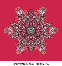 Vector christmas abstract colorful background with falling snowflake. Winter abstract background. Vector illustration. Christmas background with snowflakes.