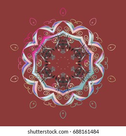 Vector christmas abstract colorful background with falling snowflake. Vector illustration. 