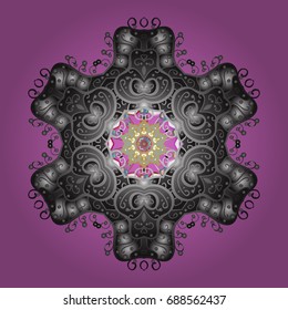 Vector christmas abstract colorful background with falling snowflake. Christmas vector pattern with holidays decorations.