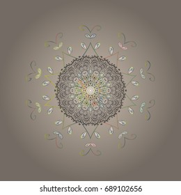 Vector christmas abstract colorful background with falling snowflake. Christmas vector pattern with holidays decorations.