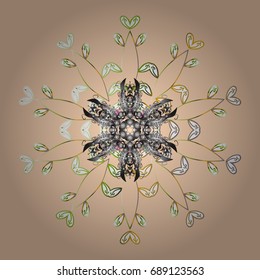 Vector christmas abstract colorful background with falling snowflake. Snowflakes Vector illustration. Decoration winter snow icons.