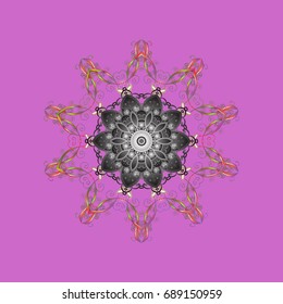 Vector christmas abstract colorful background with cute snowflake. A colorful background with snowflakes.