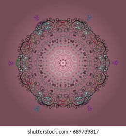 Vector christmas abstract colorful background with cute snowflake. Vector illustration. A colorful background with snowflakes.