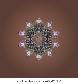 Vector christmas abstract colorful background with cute snowflake. Winter abstract background. Christmas background with snowflakes. Vector illustration.