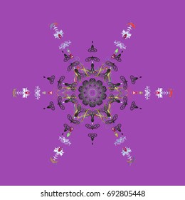 Vector christmas abstract colorful background with falling snowflake. Christmas background with snowflakes. Winter abstract background. Vector illustration.