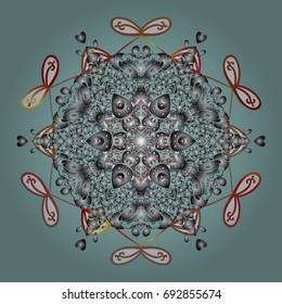 Vector christmas abstract colorful background with cute snowflake. Christmas background with snowflakes. Vector illustration. Winter abstract background.