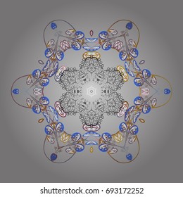 Vector christmas abstract colorful background with falling snowflake. Snowflake background.