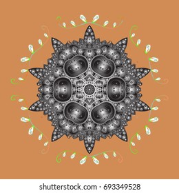 Vector christmas abstract colorful background with cute snowflake. Vector illustration. A colored background 