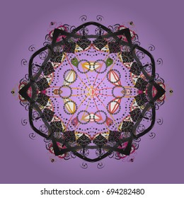 Vector christmas abstract colorful background with cute snowflake. Vector illustration. Cute Pattern.