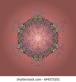 Vector christmas abstract colorful background with cute snowflake. Different snowflake collection vector, winter elements on a colorful background.