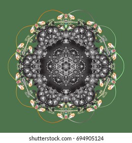 Vector christmas abstract colorful background with falling snowflake. Vector illustration. Snowflake background.