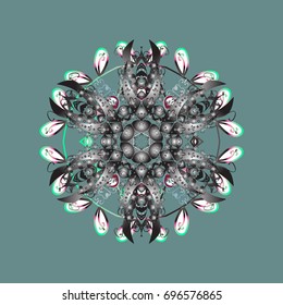 Vector christmas abstract colorful background with cute snowflake. Vector illustration. Winter abstract background. Christmas background with snowflakes.