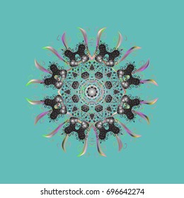 Vector christmas abstract colorful background with falling snowflake. Christmas background with snowflakes. Winter abstract background. Vector illustration.